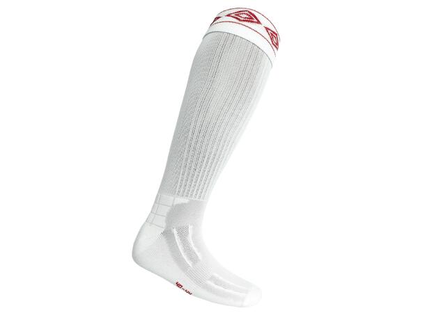 UMBRO City Fotb.Str Hvit/Rød 26-29 Solide strømper - god passform 